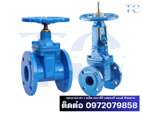 วาล์วประตูน้ำชนิดหน้าแปลนเหล็กหล่อ เกทวาล์วหน้าจานเหล็กหล่อ Flanged Gate Valve Cast Iron